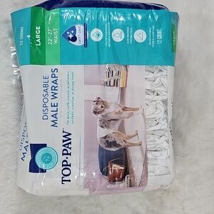 Top Paw Disposable Male Wraps 12 CT Large 22"-27"